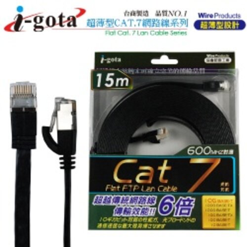 Cat.7超高速薄型網路連接線 15米