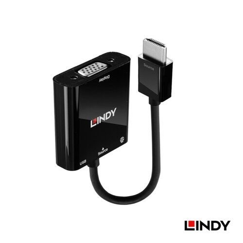 【LINDY 林帝】38285 主動式 HDMI TO VGA 音源轉接器