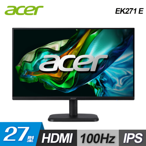 【Acer 宏碁】EK271 E 27型 100hz IPS 抗閃電腦螢幕