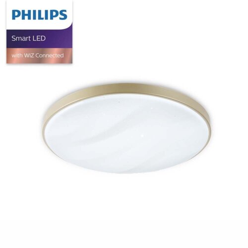 Philips 飛利浦 WiZ 美妍智慧LED吸頂燈 金色 (PW010)