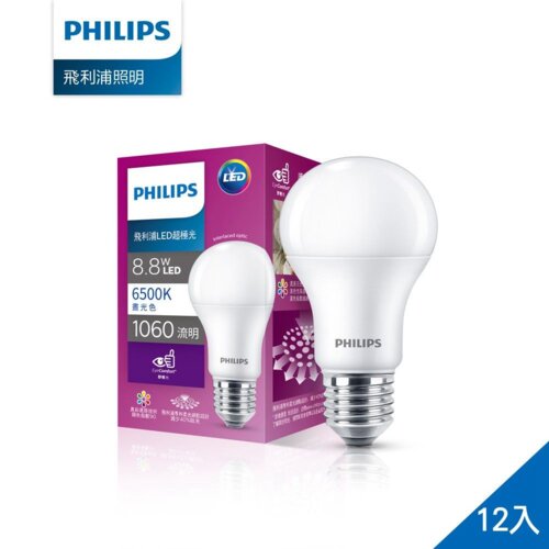 【Philips 飛利浦】超極光真彩版 8.8W/1060流明 LED燈泡-晝光色6500K (PL06N)-12