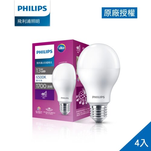 【Philips 飛利浦】超極光真彩版 13W/1700流明 LED燈泡-晝光色6500K (PL12N)-4