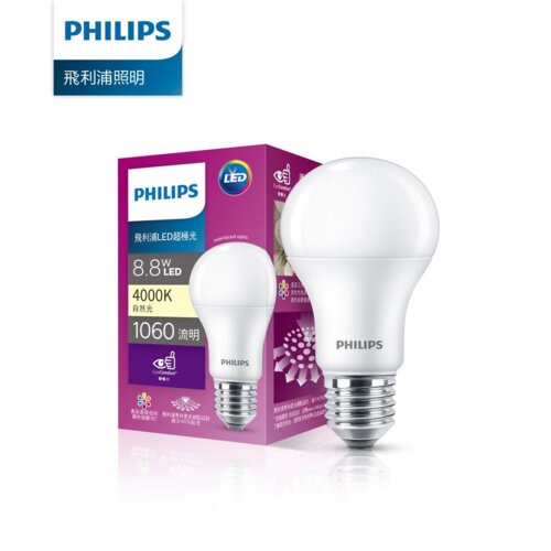【Philips 飛利浦】超極光真彩版 8.8W/1060流明 LED燈泡-自然光4000K (PL05N)