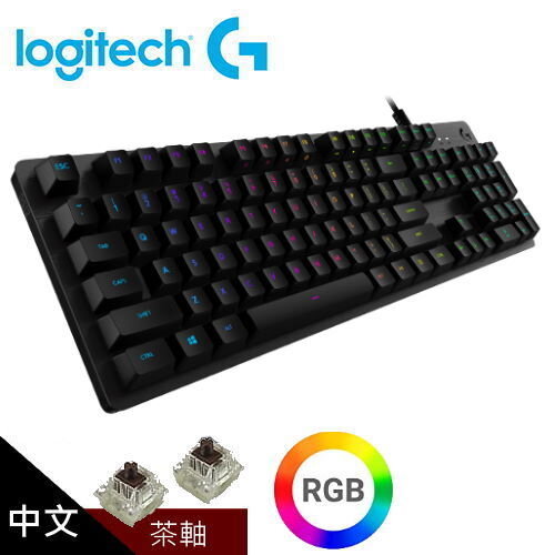 【logitech 羅技】G512 RGB 機械遊戲鍵盤｜GX觸感茶軸