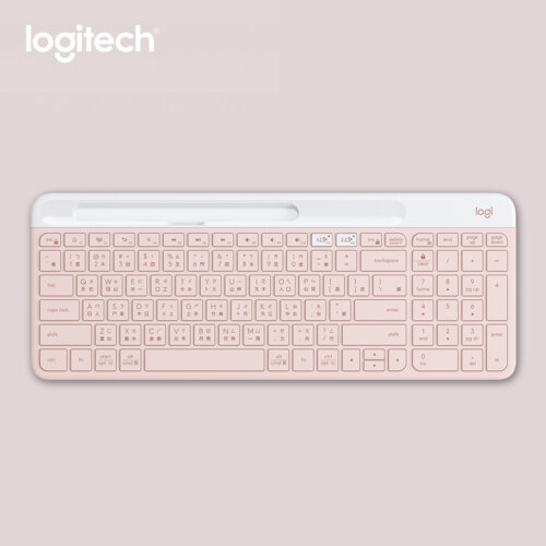 【Logitech 羅技】K580 超薄跨平台藍牙鍵盤 / 玫瑰粉