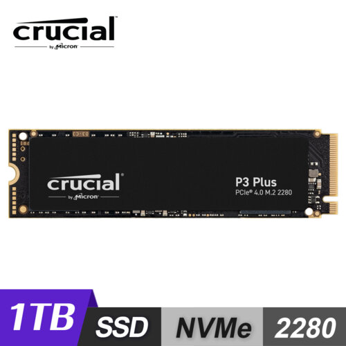 【Micron 美光】Crucial P3 Plus 1TB PCIe M.2 2280 SSD固態硬碟