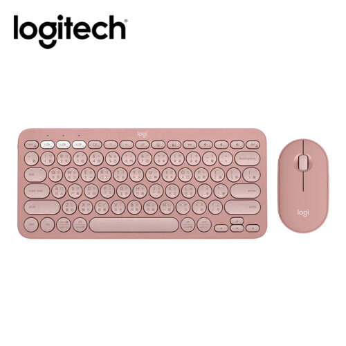 【Logitech 羅技】Pebble 2 Combo 無線藍牙鍵盤滑鼠組 玫瑰粉