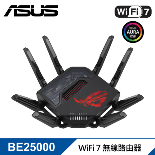 【ASUS 華碩】ROG Rapture GT-BE25000 WiFi 7 四頻 電競路由器/分享器