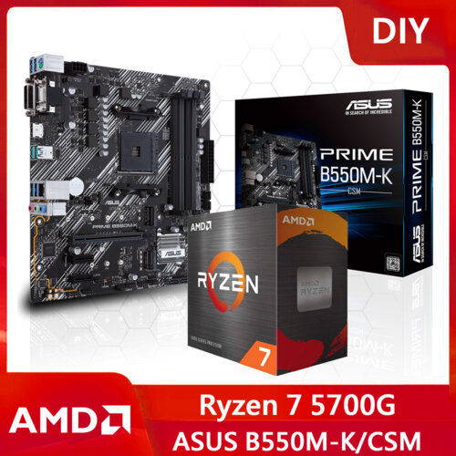 【DIY套餐】AMD Ryzen 7 5700G+ASUS PRIME B550M-K/CSM