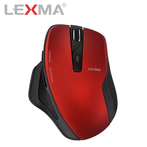 【LEXMA 雷馬】MS650R 無線靜音滑鼠-紅