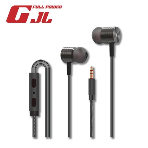 【GJL】HI-FI 鋁合金入耳式有線耳機-黑