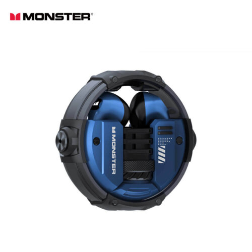 【MONSTER 魔聲】旋轉式鋅合金藍牙耳機 MON-XKT10 藍色