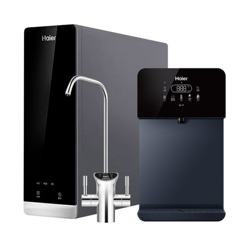 【Haier 海爾】壁掛UV瞬熱飲水機+RO800G鮮活淨水器 瞬熱製冷 冰溫熱（贈基本安裝）