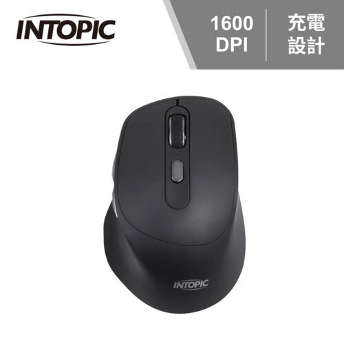 【INTOPIC 廣鼎】MSW-C160 2.4GHZ充電靜音無線滑鼠-黑
