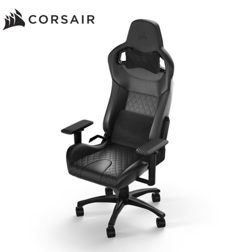 【CORSAIR 海盜船】T1 RACE 皮革電競椅-黑/黑｜含安裝