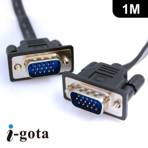 【i-gota】VGA 高畫質超細扁平線 3+6 1米