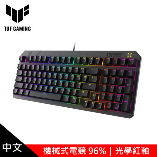 【ASUS 華碩】TUF GAMING K3 Gen II 機械式電競鍵盤｜光學紅軸