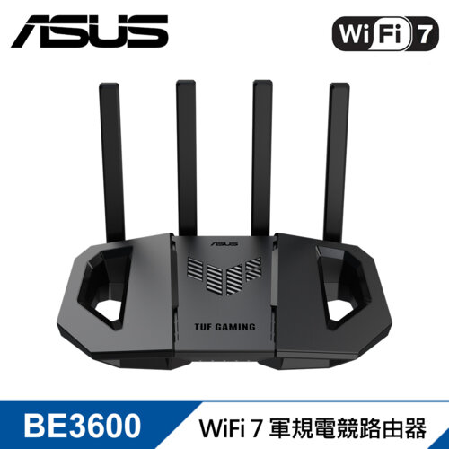 【ASUS 華碩】TUF-BE3600 軍規電競路由器/分享器